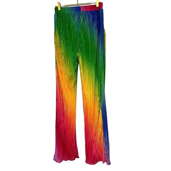 LALA – Long Sleeve Plissé Set (Prismatic Rainbow) – S - Picture 10 of 11